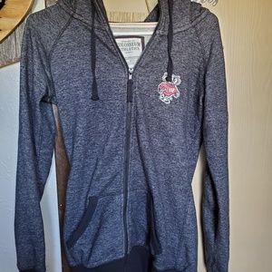 Wisconsin badger hooded with a zipper.